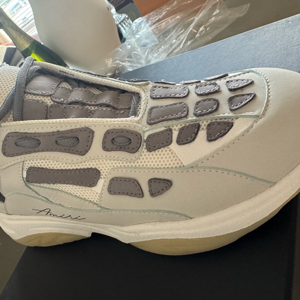 AMIRI Gray and White Chunky Sneakers